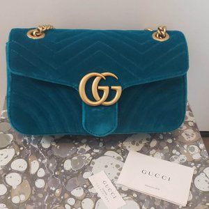 ❌SOLD❌GUCCI Marmont Velvet Small Teal